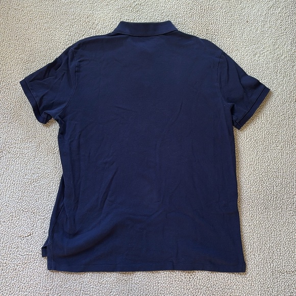 Polo Ralph Lauren Shirt Mens Large Blue Custom Slim Fit Jersey Polo Preppy Golf - Picture 4 of 4